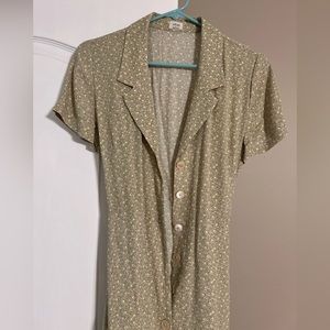 Aritzia floral shirt dress